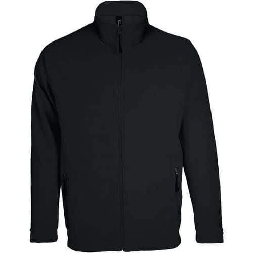 Veste homme micropolaire zippée en polyester NOIR