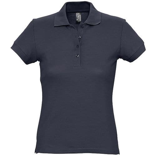 Polo personnalisable femme en coton maille piquée 170 MARINE