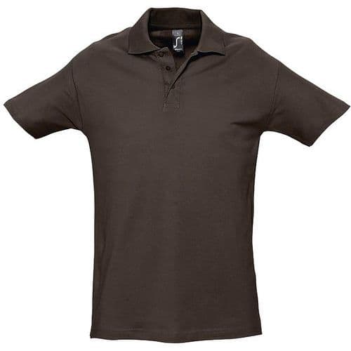 Polo personnalisable homme en coton CHOCOLAT