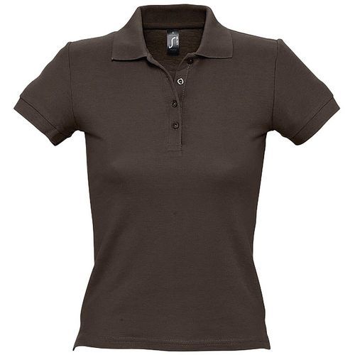 Polo personnalisable femme en coton maille piquée 210 CHOCOLAT