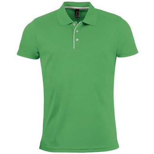 Polo personnalisable homme en polyester VERT PRAIRIE