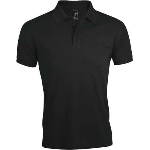 Polo personnalisable homme prime en polyester NOIR