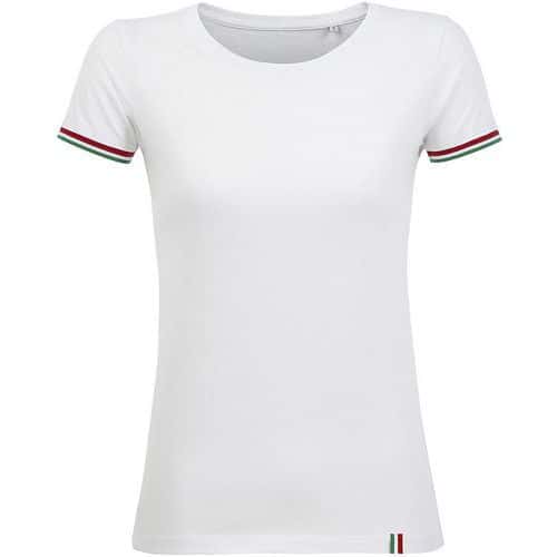 Tee-shirt personnalisable femme en coton BLANC / VERT PR