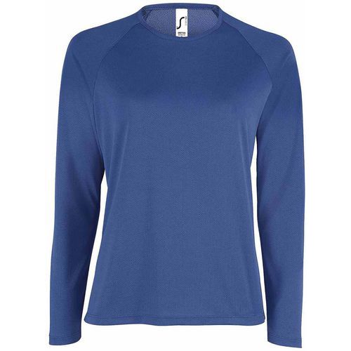 Tee-shirt personnalisable manche longue deSport femme en polyester ROYAL