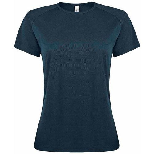 Tee-shirt personnalisable de sport femme en polyester BLEU PETROLE