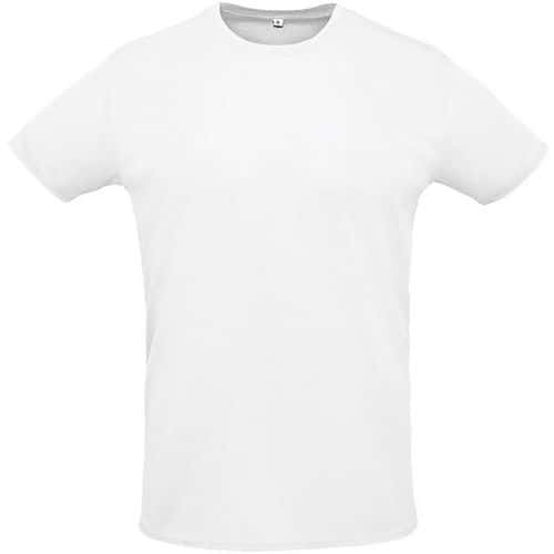 Tee-shirt personnalisable de sport en polyester BLANC