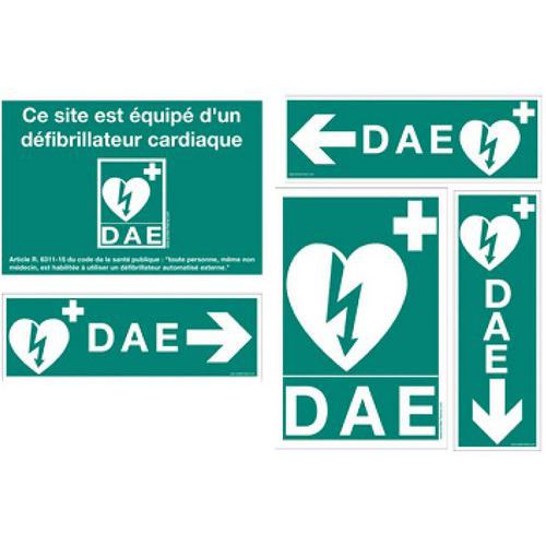 Panneaux de signalisation pour défibrillateur cardiaque Schiller