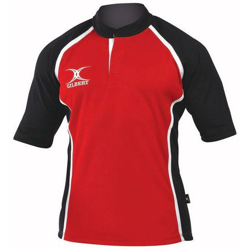 Maillot de rugby X-Act Gilbert rouge noir