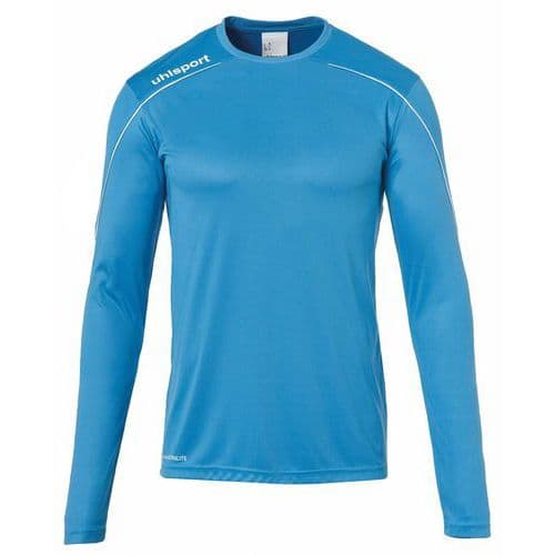 Maillot ML Stream 22 Cyan/Blanc enfant UHLSPORT