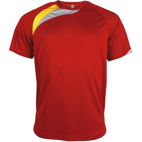 Tee-shirt Wave PES Rouge/Jaune/Gris