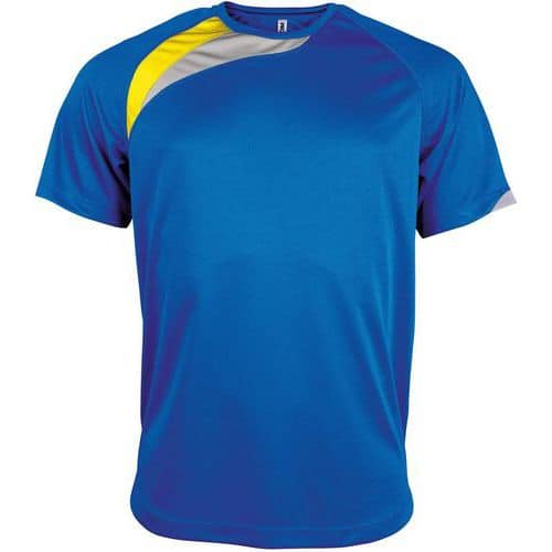 Tee-shirt Wave PES Royal/Jaune/Gris