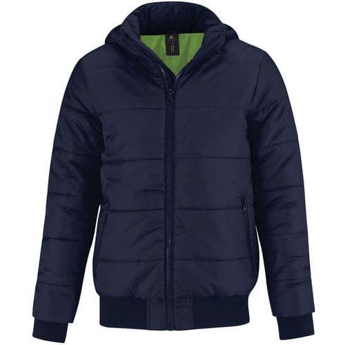 Veste doudoune Super Hood Noir/Vert