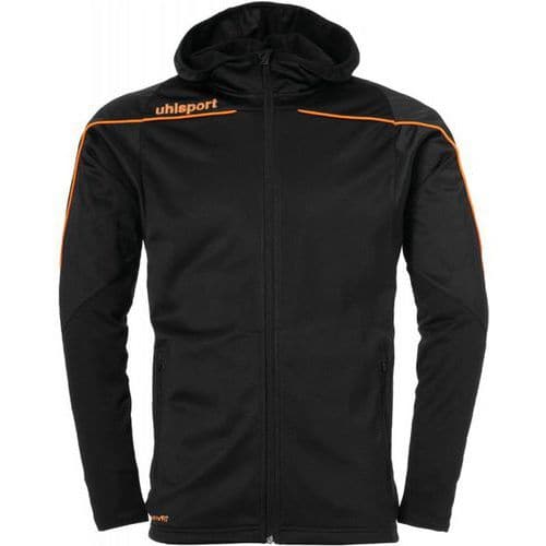 Veste capuche Stream 22 Noir/Orange fluo UHLSPORT