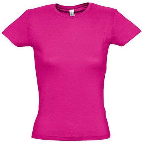 Tee-shirt personnalisable classic femme fushia coton 150 g