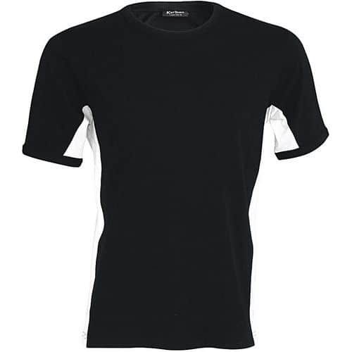 T-shirt bicolore Equipe noir blanc