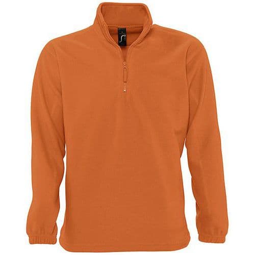 Sweat personnalisable 1/2 ZIP STANDARD ORANGE POLAIRE EXPERT