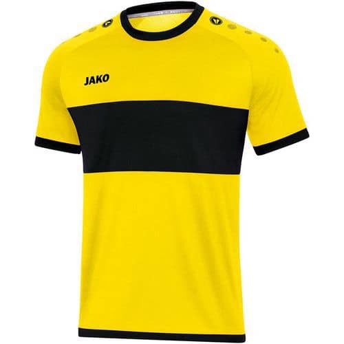 Maillot de foot manches courtes enfant - Jako - Boca Jaune/Noir