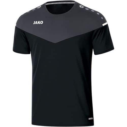 T-shirt de foot manches courtes - Jako - Champ 2.0 Noir/Gris