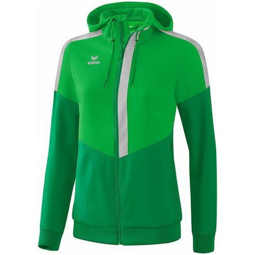 Veste à capuche - Erima - tracktop squad femme fern green/smaragd/silver grey