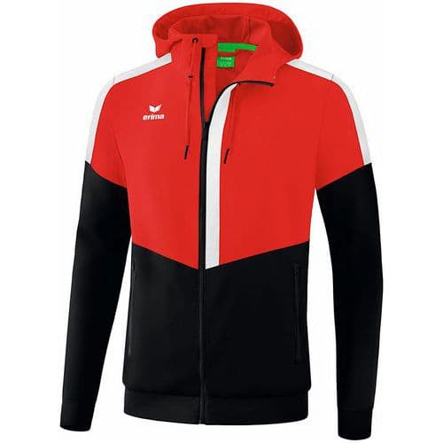 Veste à capuche - Erima - tracktop squad rouge/noir/blanc