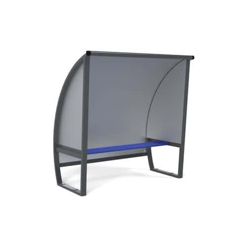 Abri de touche tout en aluminium hauteur 1M60 banc