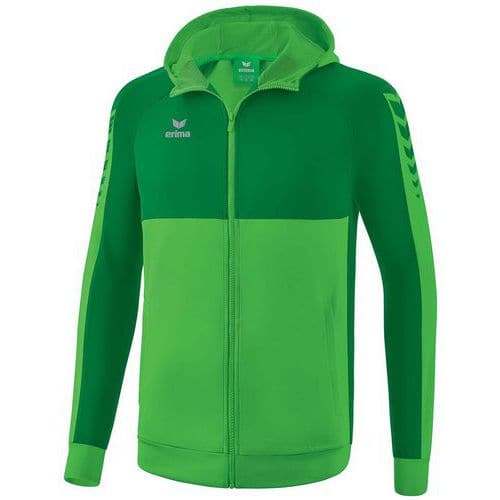 Veste de survêtement à capuche - Erima - Six Wings green/émeraude