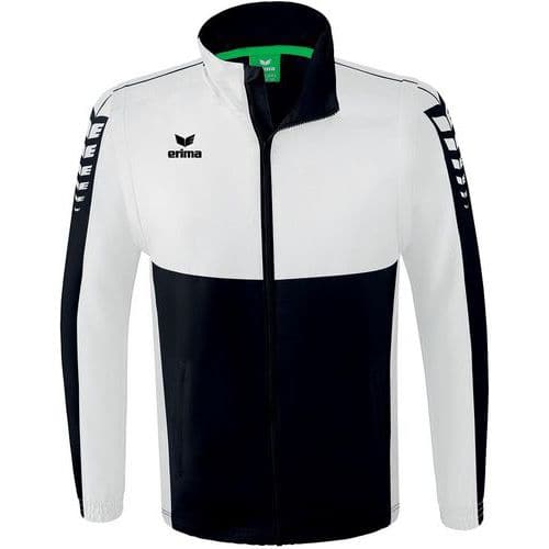 Veste coupe-vent imperméable - Erima - Six Wings noir/blanc