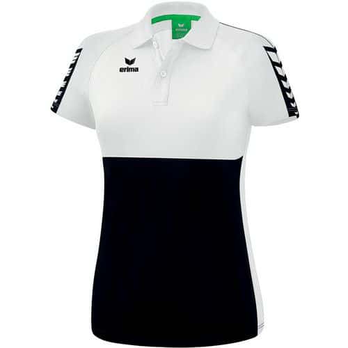 Polo femme - Erima - Six Wings noir/blanc