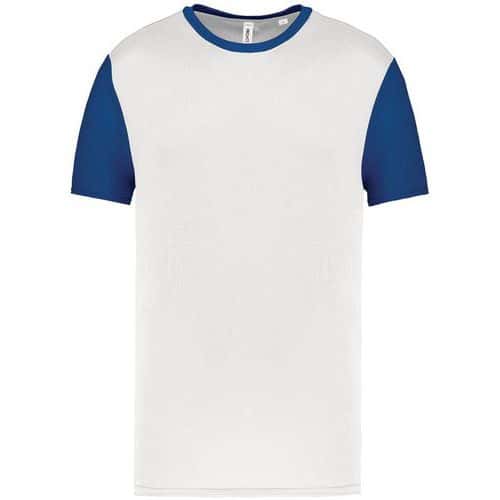 Maillot manches courtes - ProAct - blanc bleu/foncé