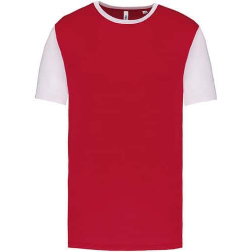 Maillot manches courtes enfant - ProAct - rouge/blanc