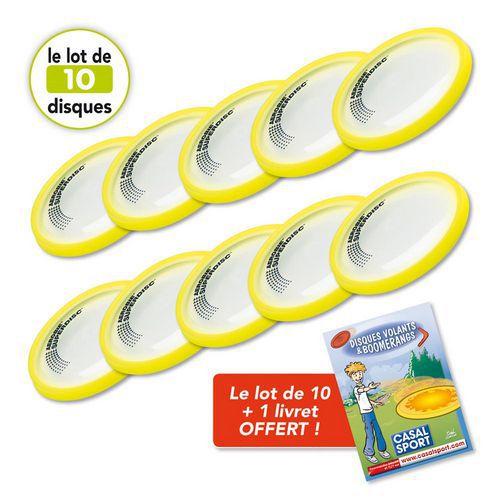 Disques volants superdisc aérobie - lot de 10