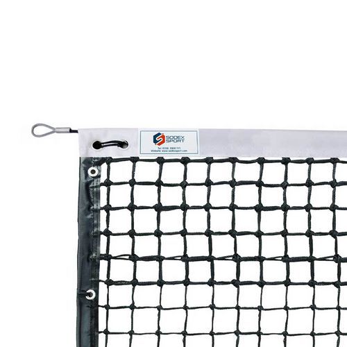 Filet de tennis - fil Ø4mm mailles doubles bandes PVC et barres de cadrage