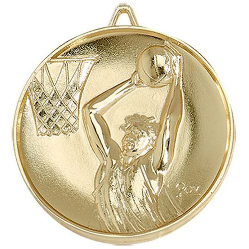 Médaille basket or - 65mm