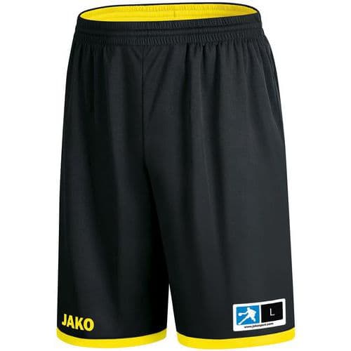 Short de basket réversible - Jako - Change 2.0 Noir/Jaune