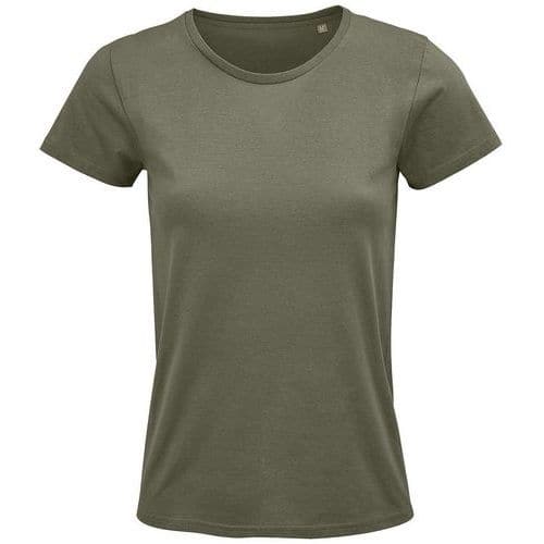 Tee-shirt personnalisable femme coton organique bio Jersey 150 KAKI