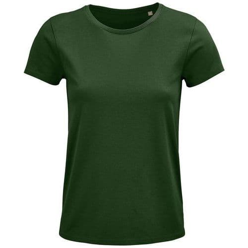 Tee-shirt personnalisable femme coton organique bio Jersey 150 VERT BOUTEILLE