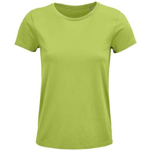 Tee-shirt personnalisable femme coton organique bio Jersey 150 VERT POMME