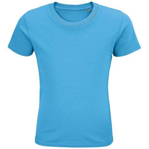 Tee-shirt personnalisable enfant coton organique bio Jersey 175 AQUA