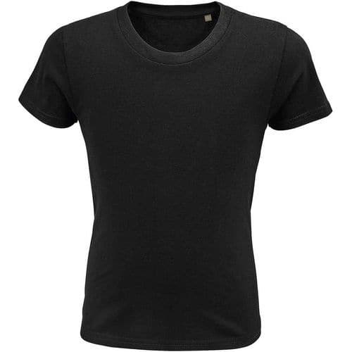 Tee-shirt personnalisable enfant coton organique bio Jersey 150 NOIR PROFOND