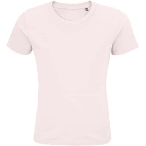 Tee-shirt personnalisable enfant coton organique bio Jersey 175 ROSE PÂLE