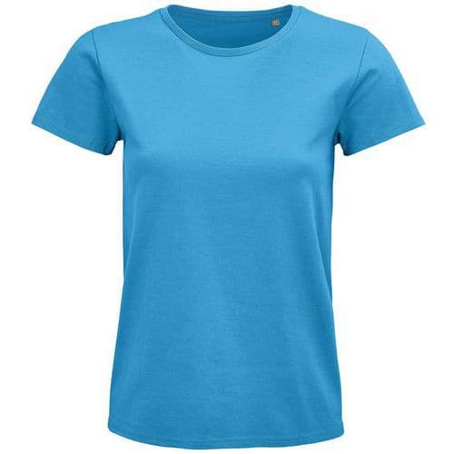 Tee-shirt personnalisable femme coton organique bio Jersey 175 AQUA