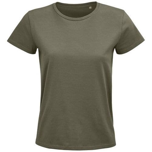 Tee-shirt personnalisable femme coton organique bio Jersey 175 KAKI