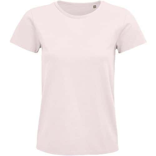 Tee-shirt personnalisable femme coton organique bio Jersey 175 ROSE PÂLE