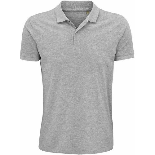 Polo personnalisable coton organique bio GRIS CHINÉ