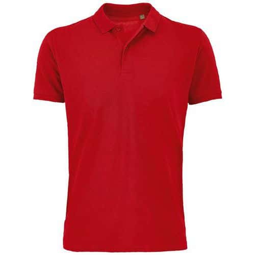 Polo personnalisable coton organique bio ROUGE