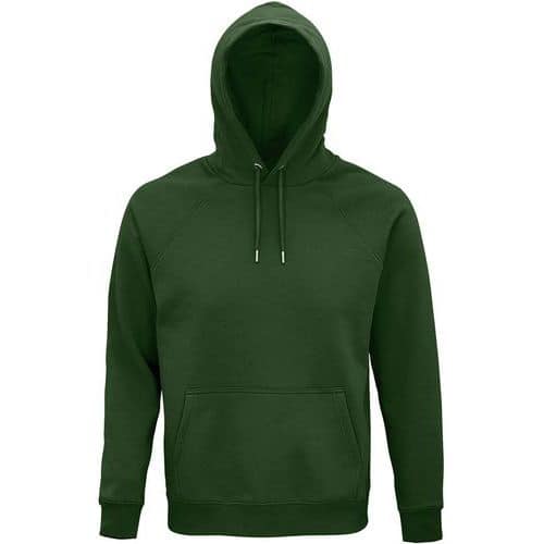 Sweat personnalisable à capuche coton organique bio VERT BOUTEILLE