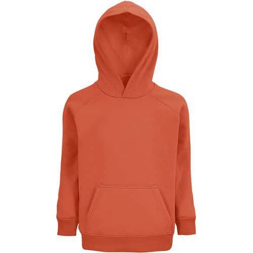 Sweat personnalisable enfant coton organique bio ORANGE BRULEE