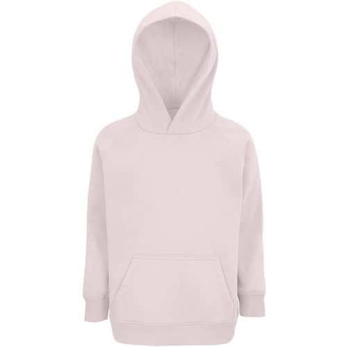 Sweat personnalisable enfant coton organique bio ROSE PÂLE