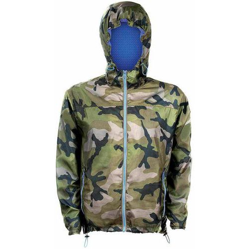 Coupe-vent doublé en nylon CAMO/ROYAL