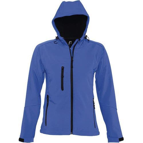 Veste femme zippée softshell à capuche en polyester ROYAL